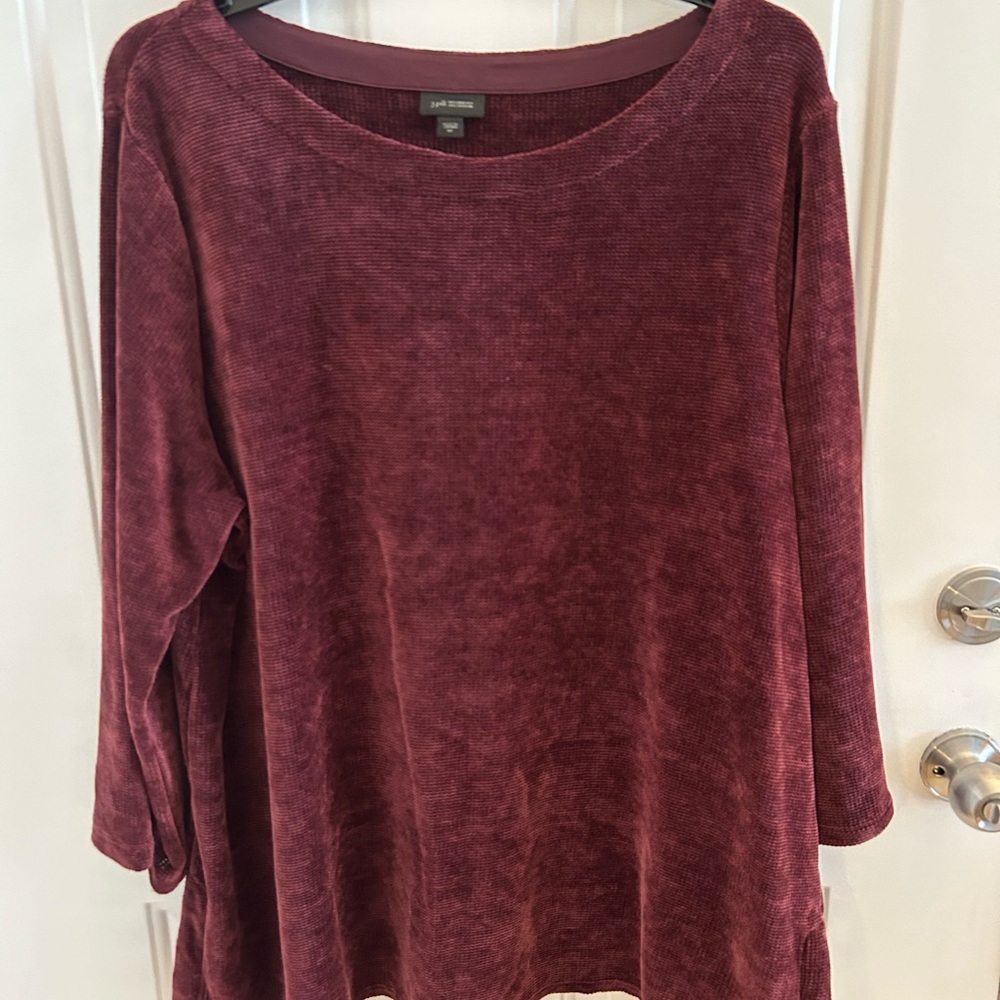 Velour 3/4 sleeve J.Jill Tunic Top 3X